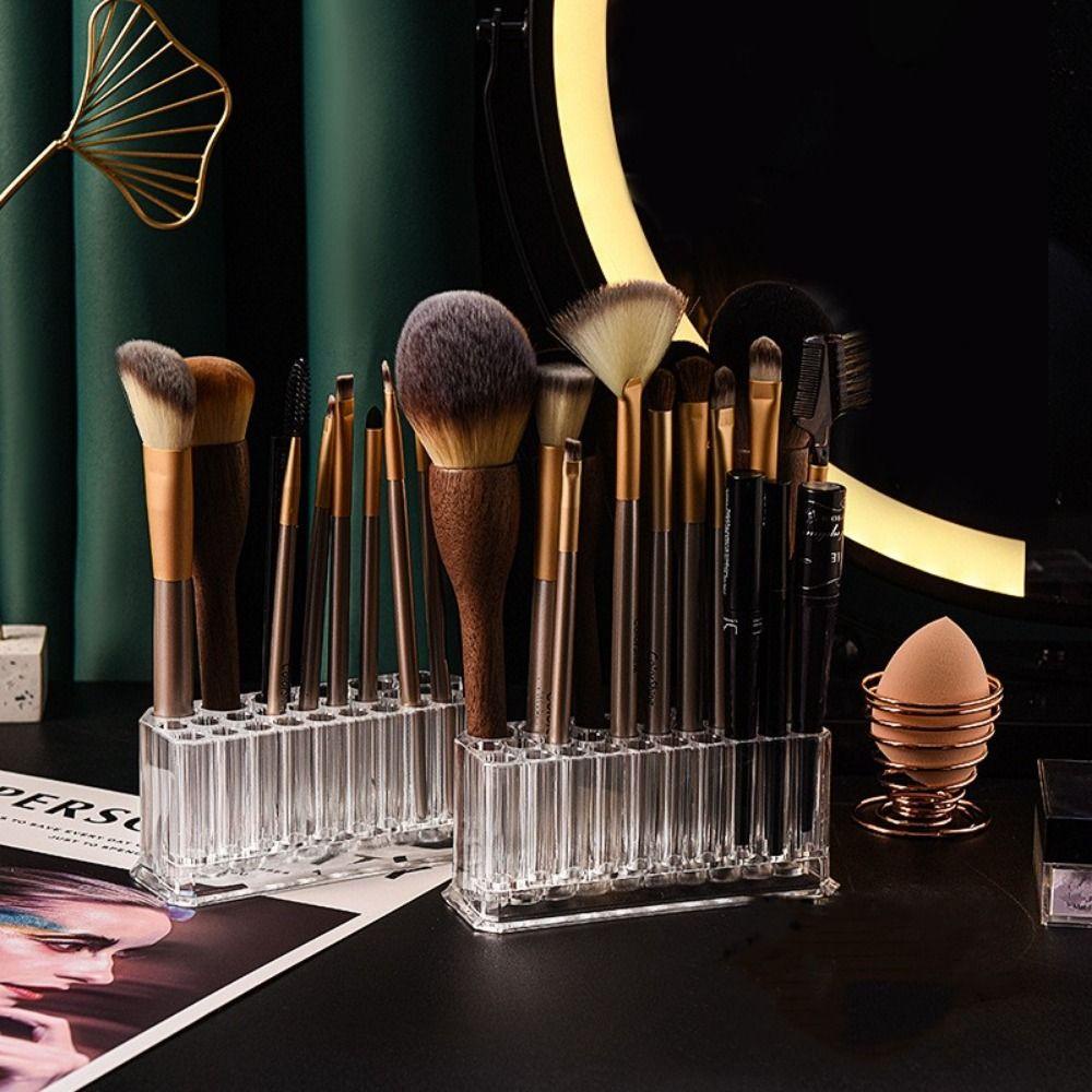R-FLOWER Brushes Shelf Clear Eyeliner 26slot Tempat Pensil