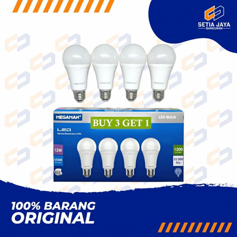 Lampu / Bohlam Led Pack Putih Megaman / Megamen A-Bulb 7 / 9 / 12 Watt