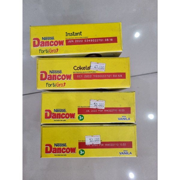 susu afkir dancow produk campur 400 gram(harga 4 kotak sekaligus)