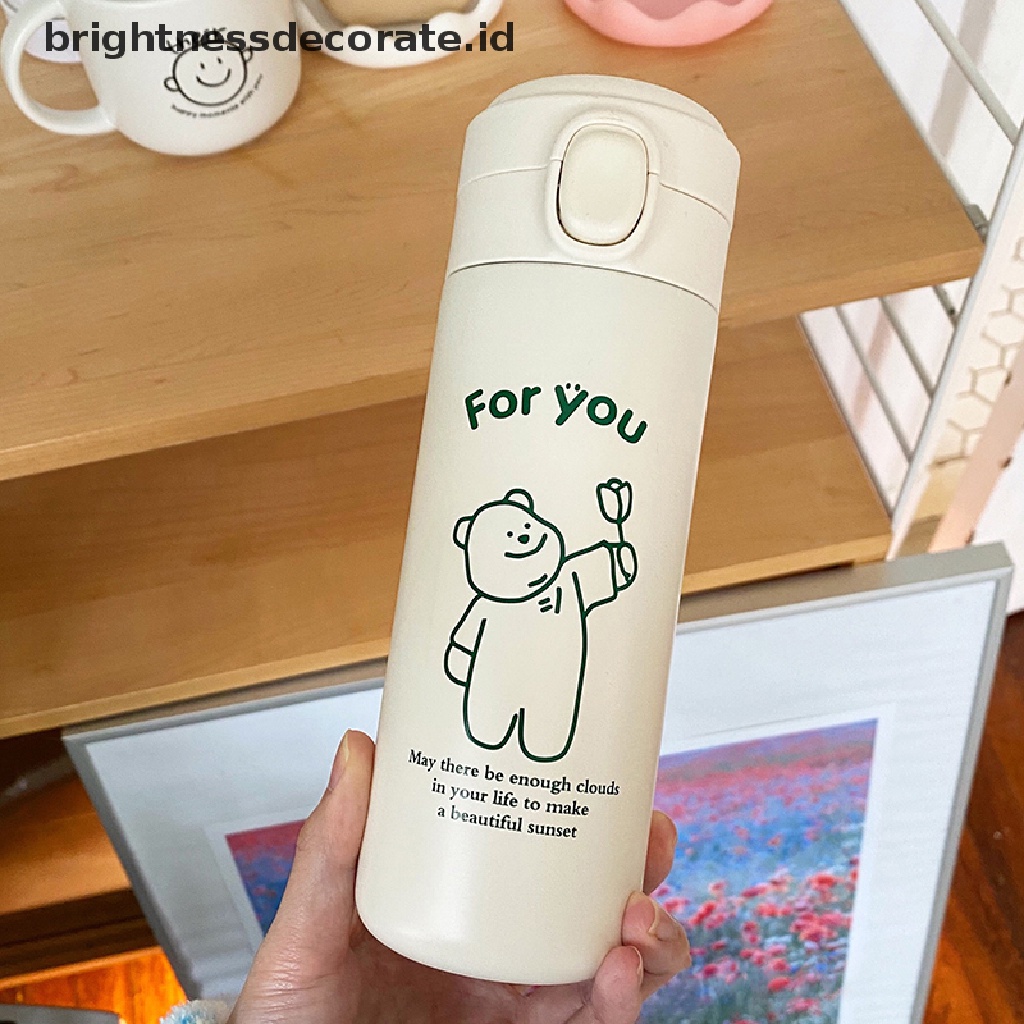 [Birth] Mug Termos Korea Kapasitas Besar Cangkir Botol Air Portabel Anti Bocor Ganda [ID]