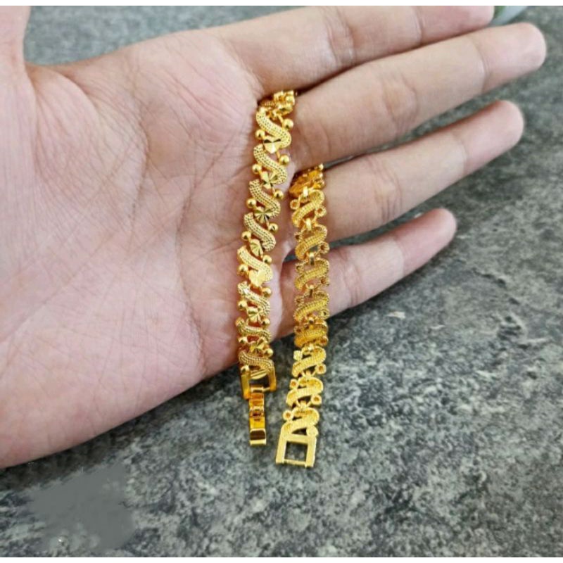 Gelang tangan xuping / gelang tangan model hongkong warna 24k