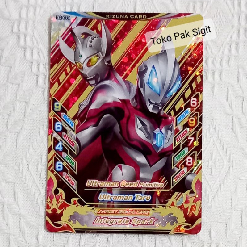 Ultraman Geed Primitive and Ultraman Taro B2-073 Ultraman Fusion Fight R/B Version 2 Kizuna Card