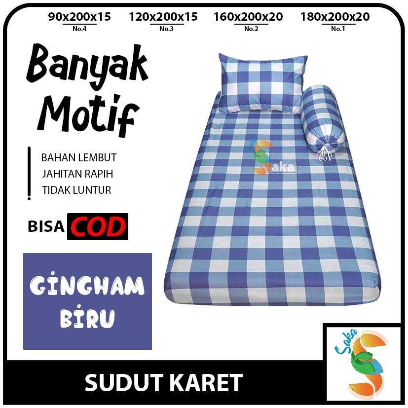 Sprei Homemade 120x200 Motif Aesthetic Kotak Hitam /Seprei Kotak Kotak Emily Aesthetic no3/bisa cod/seprai Single