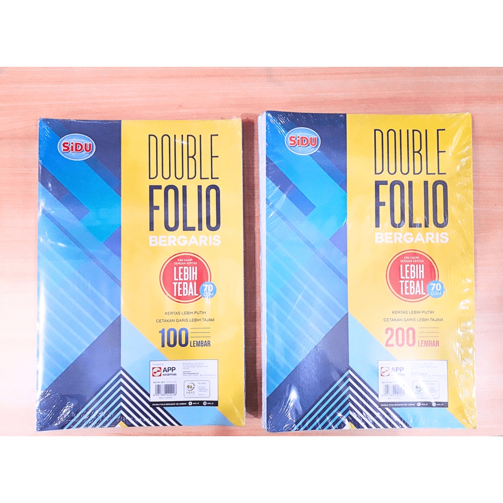 

Kertas Folio/Double Folio SIDU 100 Lembar/200 Lembar (053068)/(053069)