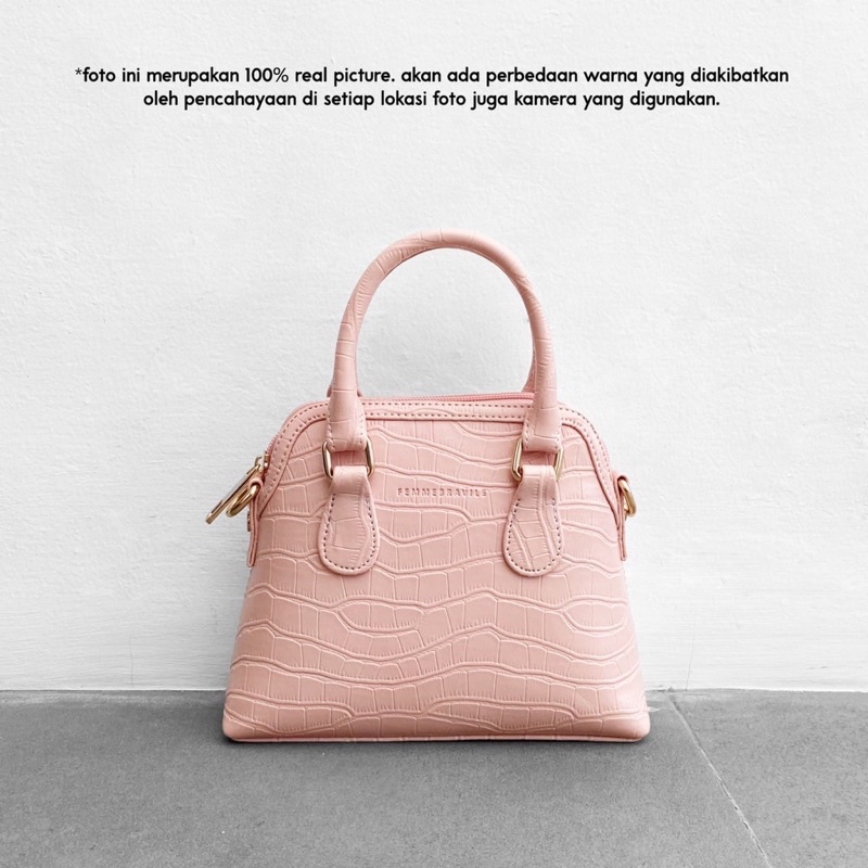 [NEW] Femmebravile - Femo Mini Plus Croco Bag  Tas Wanita - Slingbag - Shoulderbag - Hand Bag softpi