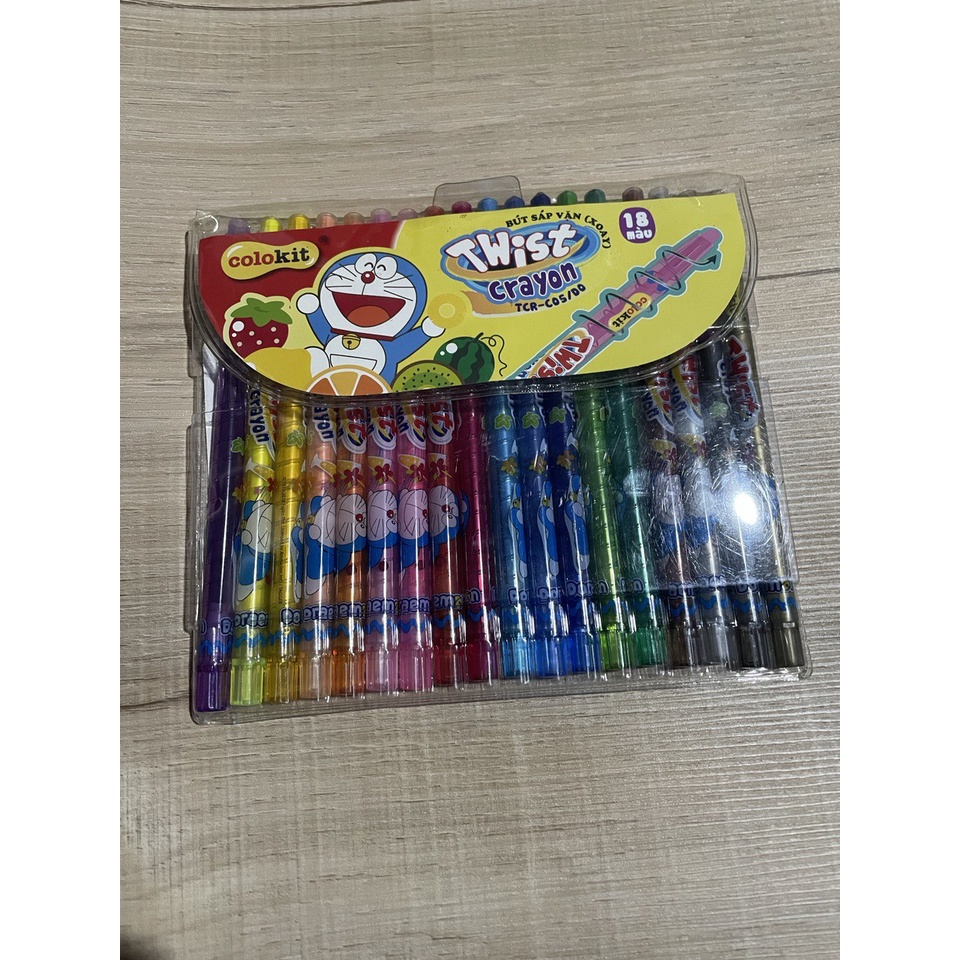 

Preloved Pencil Warna Doraemon Colokit Twist Crayon 18 - AT 604