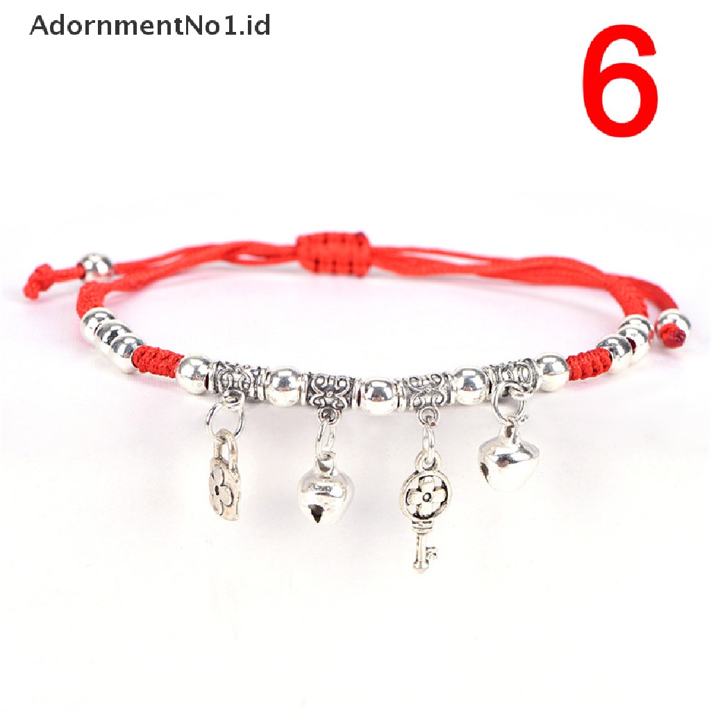 [AdornmentNo1] Fashion Wanita Beruntung Buatan Tangan Tali Anyaman Paduan Adjustable Gelang Bangle [ID]