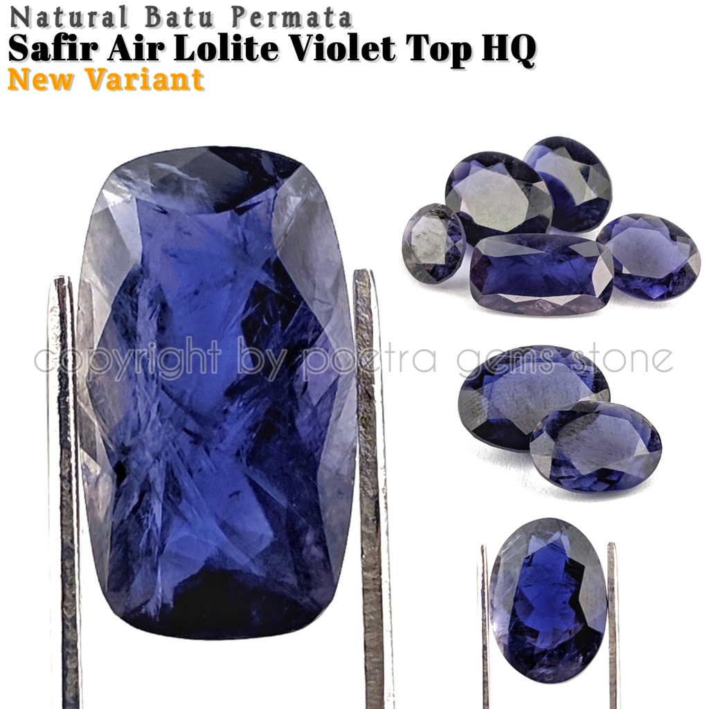 Natural Batu Permata Safir Air Lolite Violet Termurah