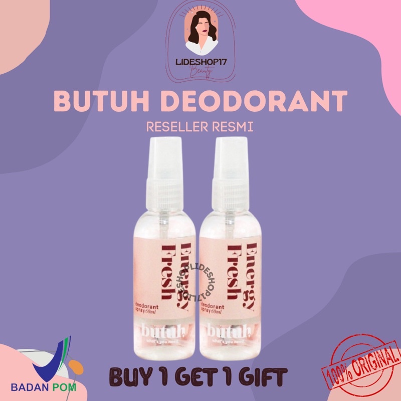 [READY] ORIGINAL 100% DEODORANT SPRAY BY BUTUH DEO / DEODORANT / DEODORANT BADAN BUTUH DEO / BUTUHDEO / DEODORANT KETIAK