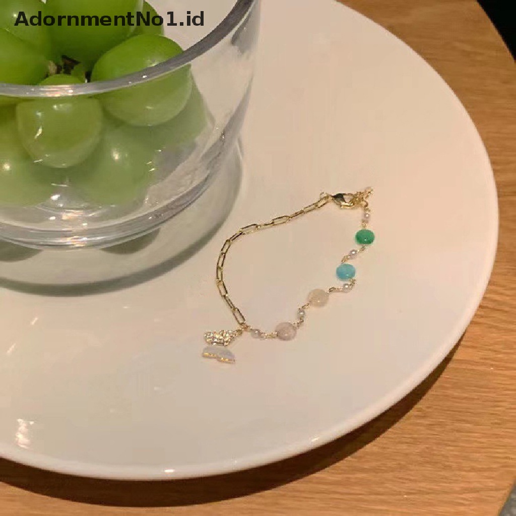 [AdornmentNo1] Gelang Kupu-Kupu Untuk Wanita Manik Warna-Warni Butterfly Bracelet Desain Fashionable Classy Bracelet Cute Sweet All-Match Accesorios Jewelry [ID]