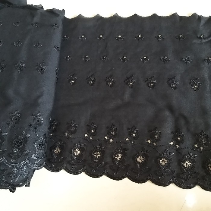 Renda Renda Katun Wrn Htm Lebar 20Cm Harga Per Meter