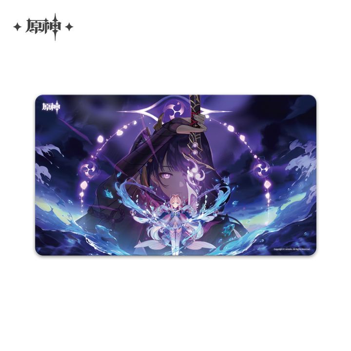 Mousepad Raiden Shogun &amp; Sangonomiya Kokomi - Genshin Impact (40x70cm)