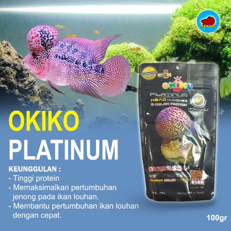 pelet louhan okiko platinum 100gr pelet louhan jenong okiko