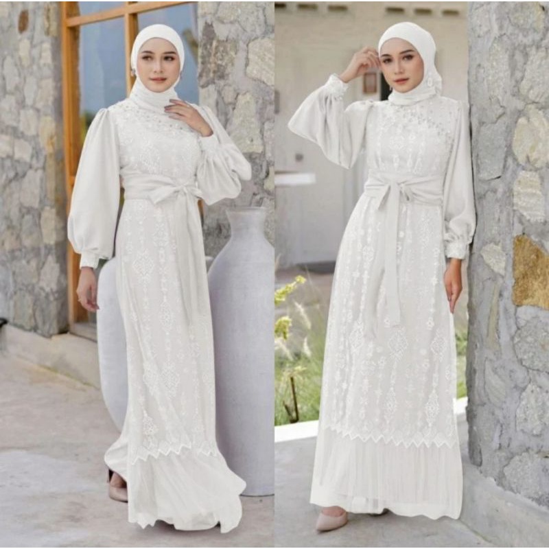 MAXI ROSSA BAJU GAMIS DRESS WANITA MUSLIM PESTA KONDANGAN WEDDING PERNIKAHAN LAMARAN MAXY LONGDRESS 