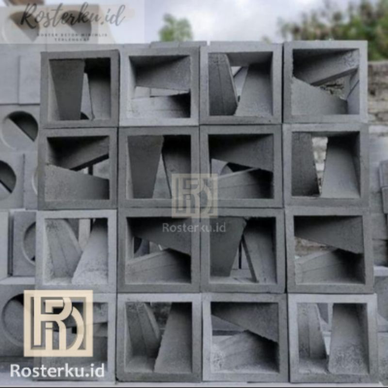 Roster beton minimalis/loster/pentilasi udara/pagar rumah modern