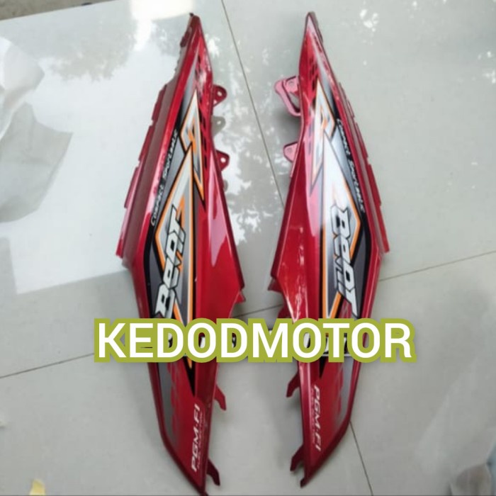 Cover Body Bodi Samping - Belakang Beat Fi 2013-2015 Merah + Striping