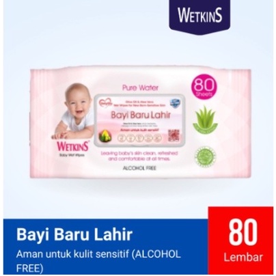 Wetkins tisu basah bayi baru lahir