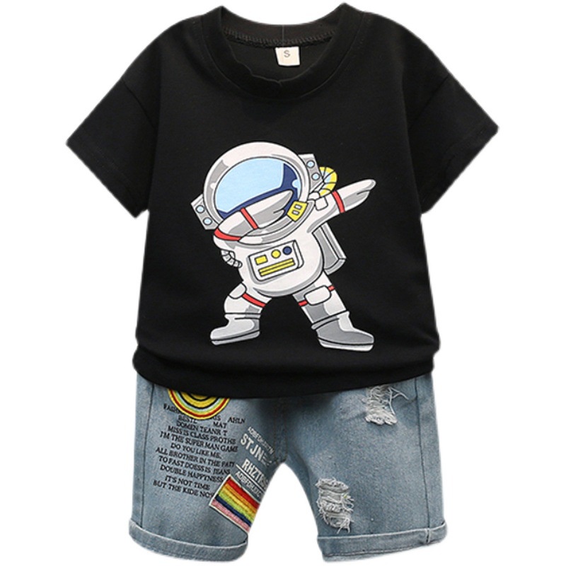 LittleAaron SET ASTRONOUT SPACE EBV Setelan Bayi Laki-laki Lengan Pendek Baju Anak Laki Laki