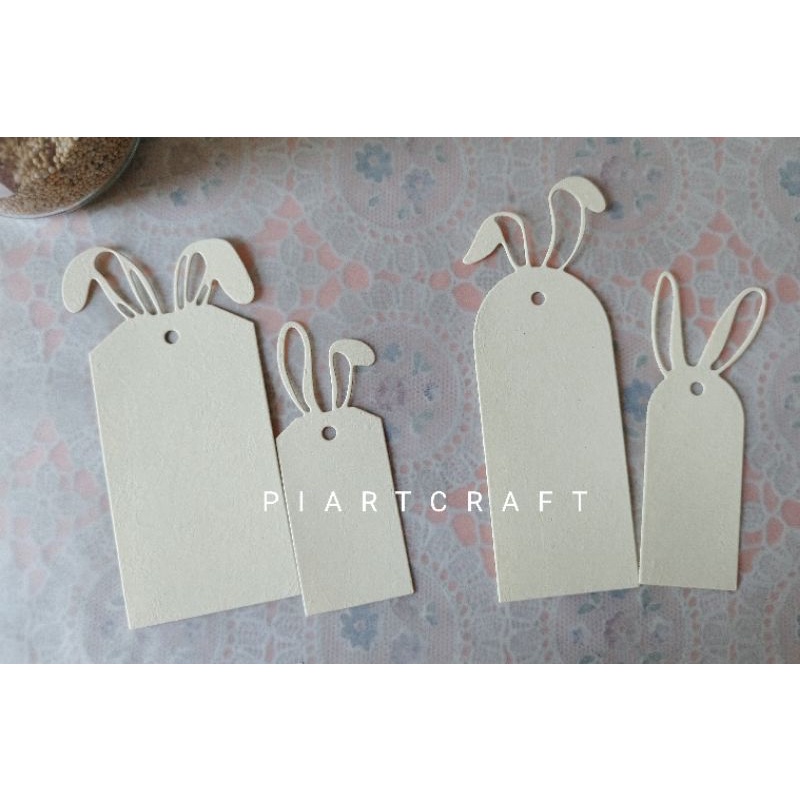 

seri EASTER PASKAH - Tag Kelinci - isi 6 pcs (3set)- Dies cut / cut dies DIY scrapbook / vintage journal / album