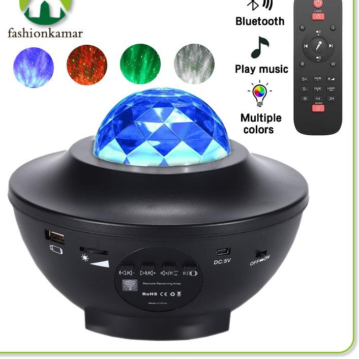 ✤ Lampu Tidur Proyektor Berbintang & Speaker Untuk Terangi Petualangan Luar Angkasa Anda Dalam Ruang