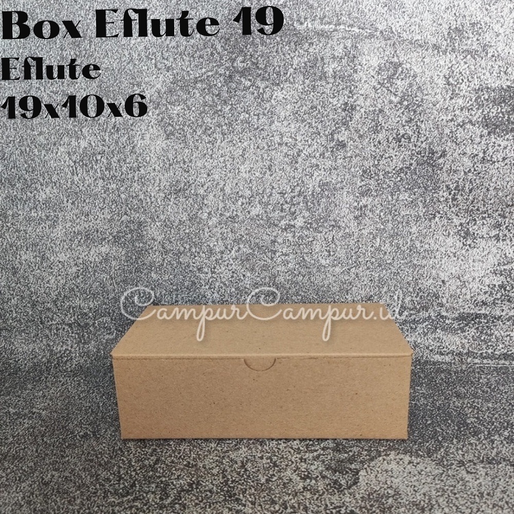 

Box Kardus Eflute Coklat Packaging Hampers Olshop Baju Makanan 19x10x6