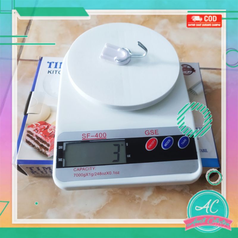 Original GSE Timbangan paket emas kue gula tepung dapur digital portable 7kg elektrik