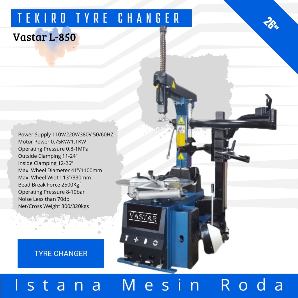 tyre changer vastar l-850 pembuka ban otomatis