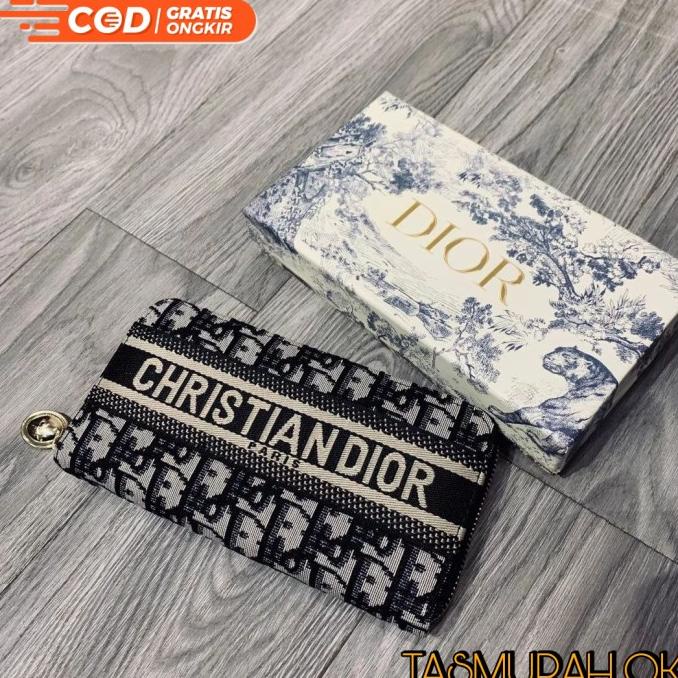 DOMPET DR PANJANG WANITA KANVAS TEBAL IMPORT KARTU BRANDED WALLET BOX