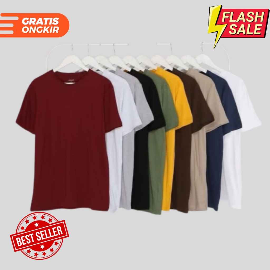 Kaos Polos cotton Kaos Polos Distro Pria Wanita Cotton Combed Lengan Pendek Premium