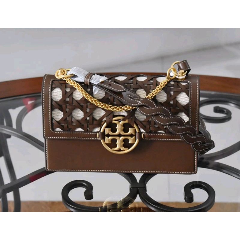 TB MILLER BASKET WEAVE SHOULDER BAG STAR ANISE