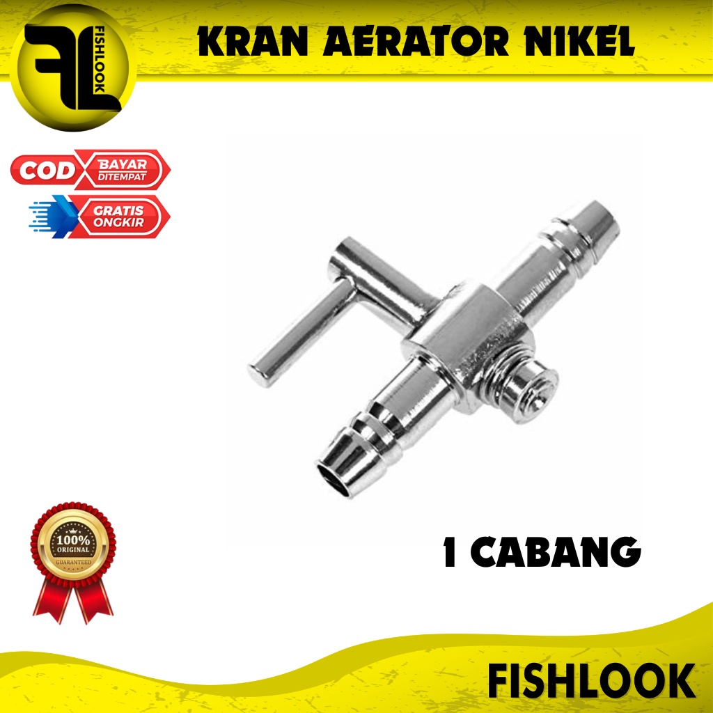 Kran Keran Cabang Nikel Stainless Pembagi Udara Aerator Aquarium Aquascape Airator