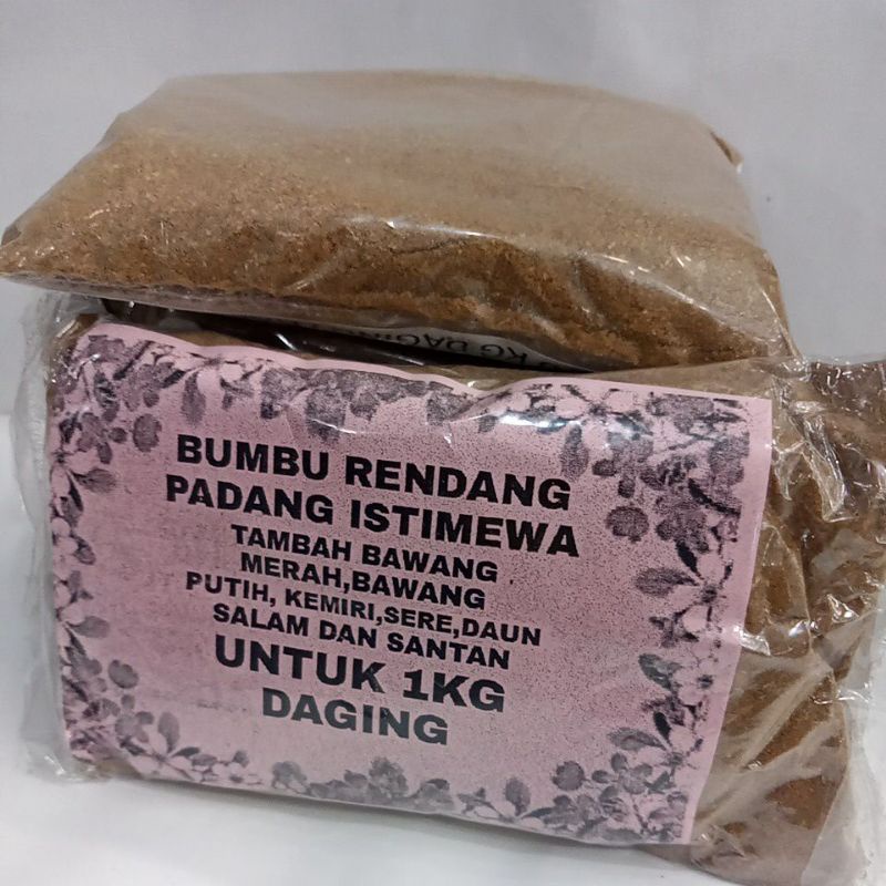 

BUMBU RENDANG PADANG ISTIMEWA Bumbu Nasi Rendang Padang Instant 50 Gram Masakan Khas Timur