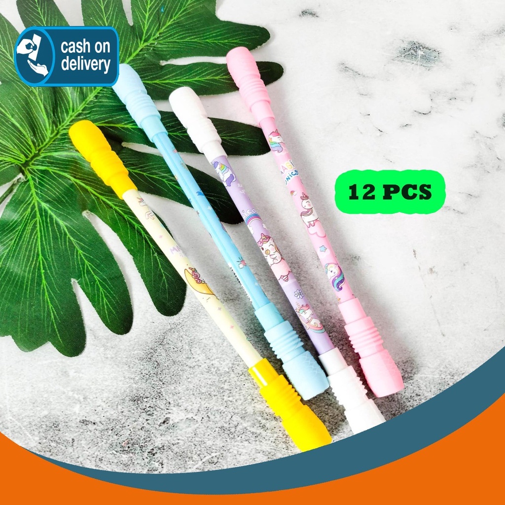 

SELUSIN PULPEN MAINAN PUTAR MAGNET UNICORN ISI 12 PCS KUDA PONI SPINNING ALAT TULIS BOLPOIN UNIK IMUT MURAH PEN GEL KARAKTER LUCU MURAH PENA