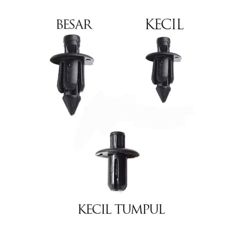 10pcs Baut Kancing Klip Plastik Body Rivet KECIL NMAX PCX NINJA AEROX CBR Mobil Xenia Avanza