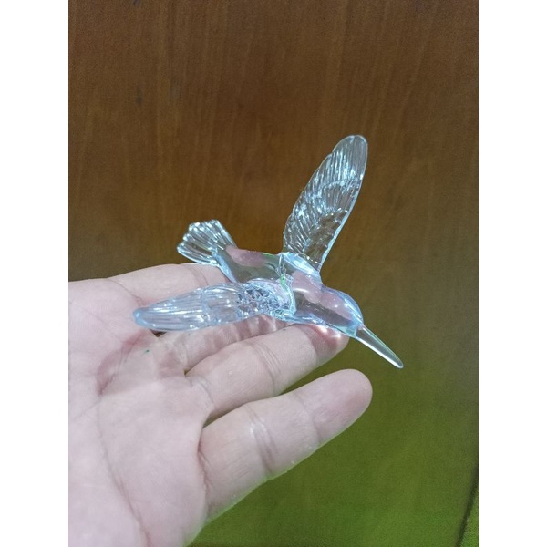 Pajangan Patung Burung Plastik Bening lucu