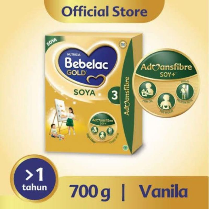 SUSU FORMULA PENAMBAH BERAT BADAN BEBELAC GOLD SOYA 3 SUSU BUBUK VANILA MADU VANILLA COKLAT MADU ANA