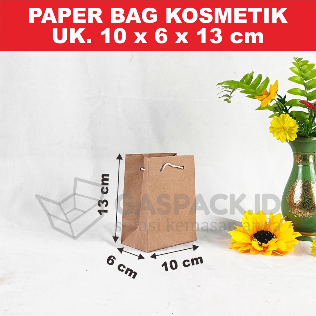 

Paper Bag Kosmetik Tas Kertas Godie Bag Uk 10x6x13cm isi 12 pcs