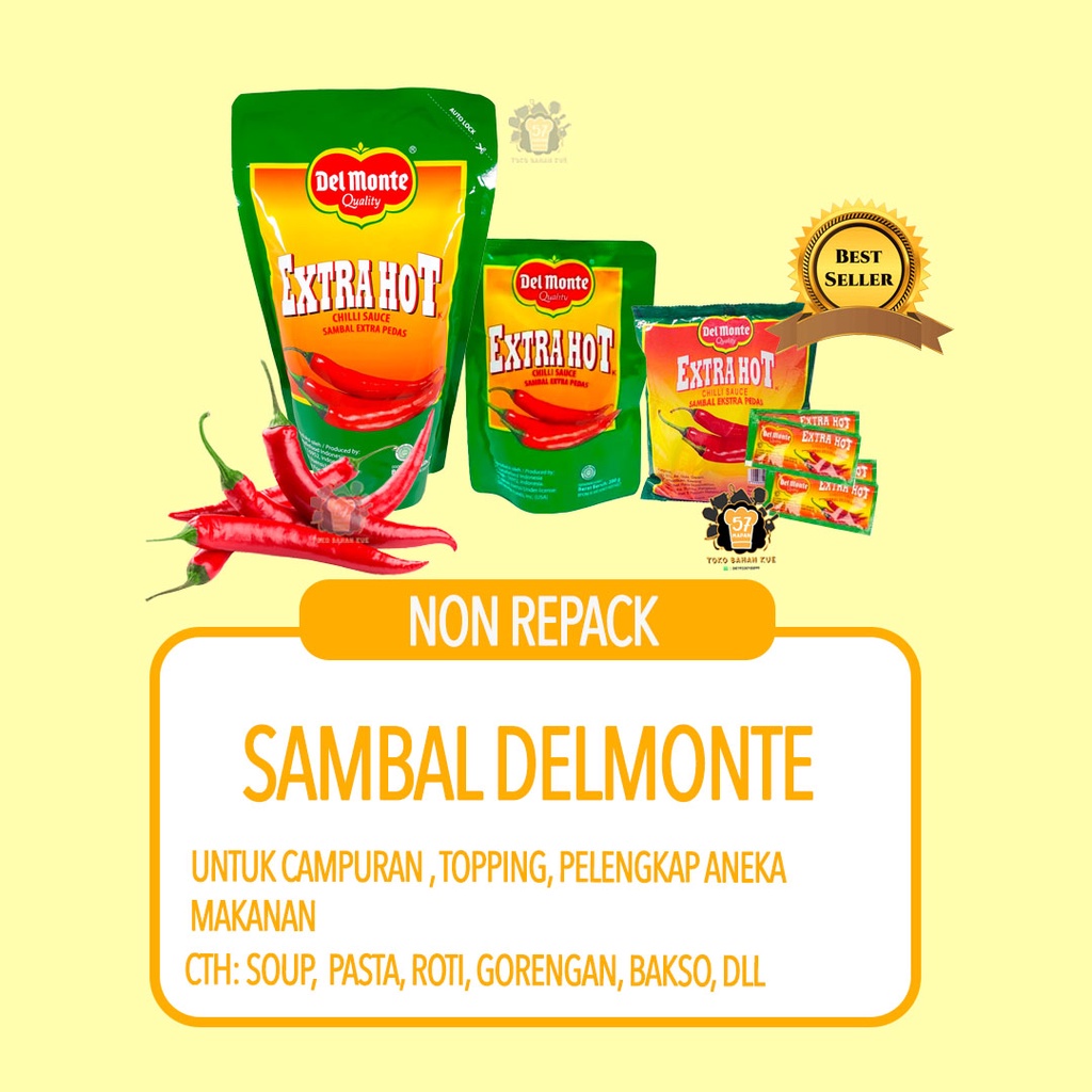 

SAMBAL POUCH DELMONTE EXTRA HOT (1KG, 200GR, 9GR SACHET)