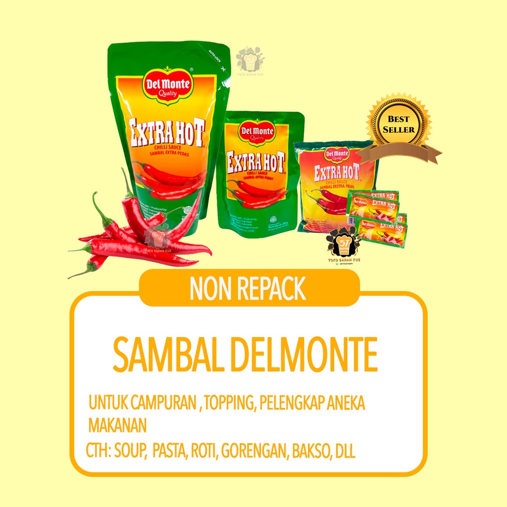 SAMBAL POUCH DELMONTE EXTRA HOT (1KG, 200GR, 9GR SACHET)