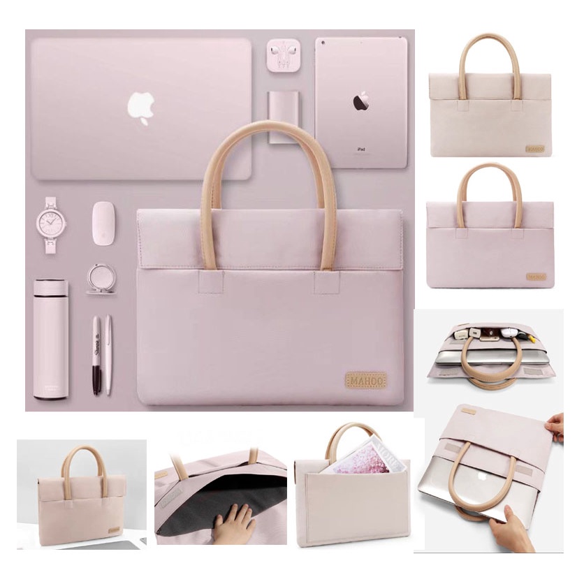 Tas Laptop Jinjing MAHOO Pastel Edition Softcase Macbook 13 14 15 inch
