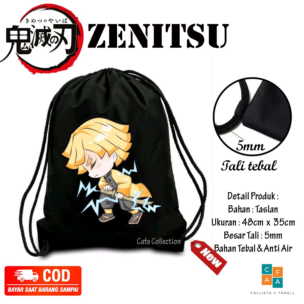 Tas Serut Anime Stringbag / Tas Santai Pria &amp; wanita / Tas Olahraga Serbaguna