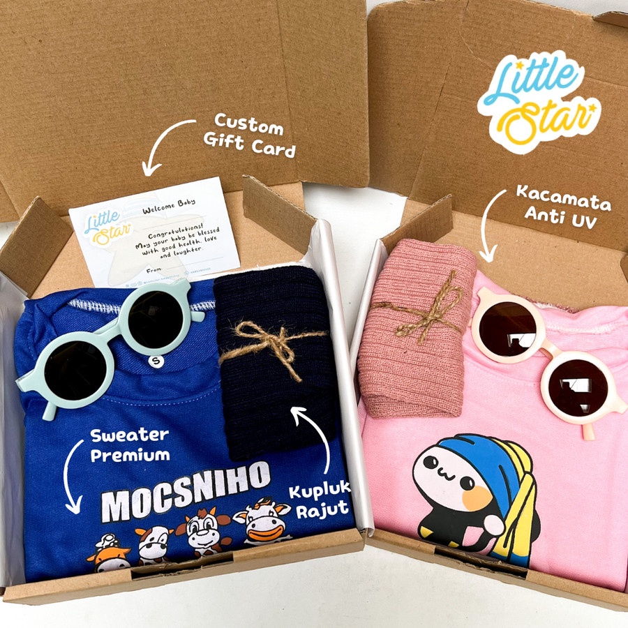 Hampers Anak Balita Sweater Lengan Panjang 1-4 Tahun Kado Ultah Gift Set Bayi Unisex Premium