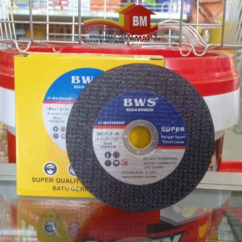 Mata canai potong bws/batu gerinda bws/batu potong gerinda 4"x1,2mm (perkotak)