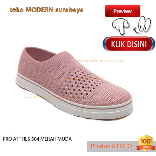 Sepatu wanita sepatu casual slip on karet PRO ATT RLS 504