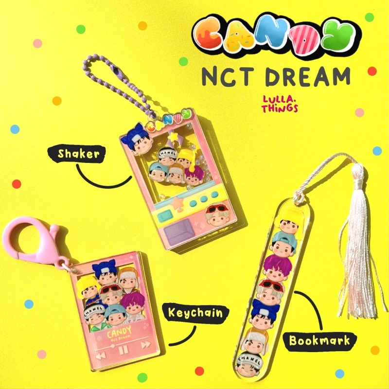 NCT Dream candy / Keychain Shaker Bookmark / jaemin jeno jisung haechan renjun mark chenle