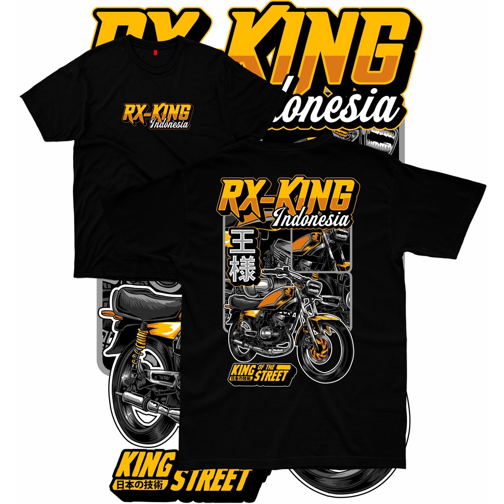Kaos Drifthreats MODIFIKASI RX KING INDONESIA Pria Wanita Hitam