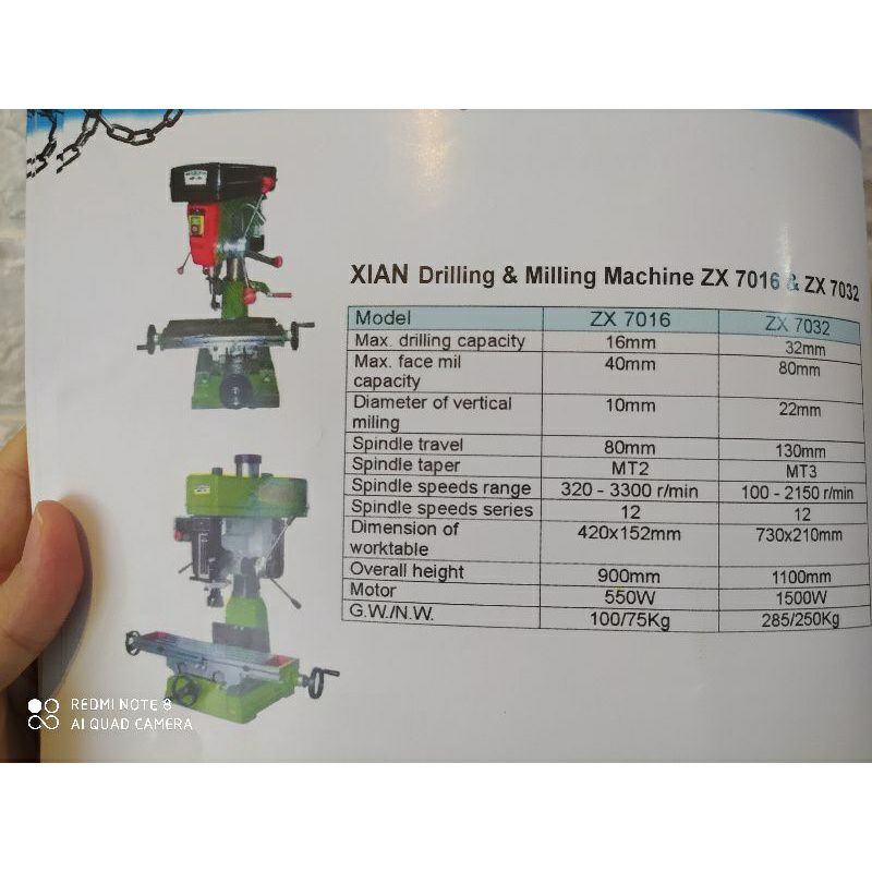 Drilling & Milling Machine ZX7016