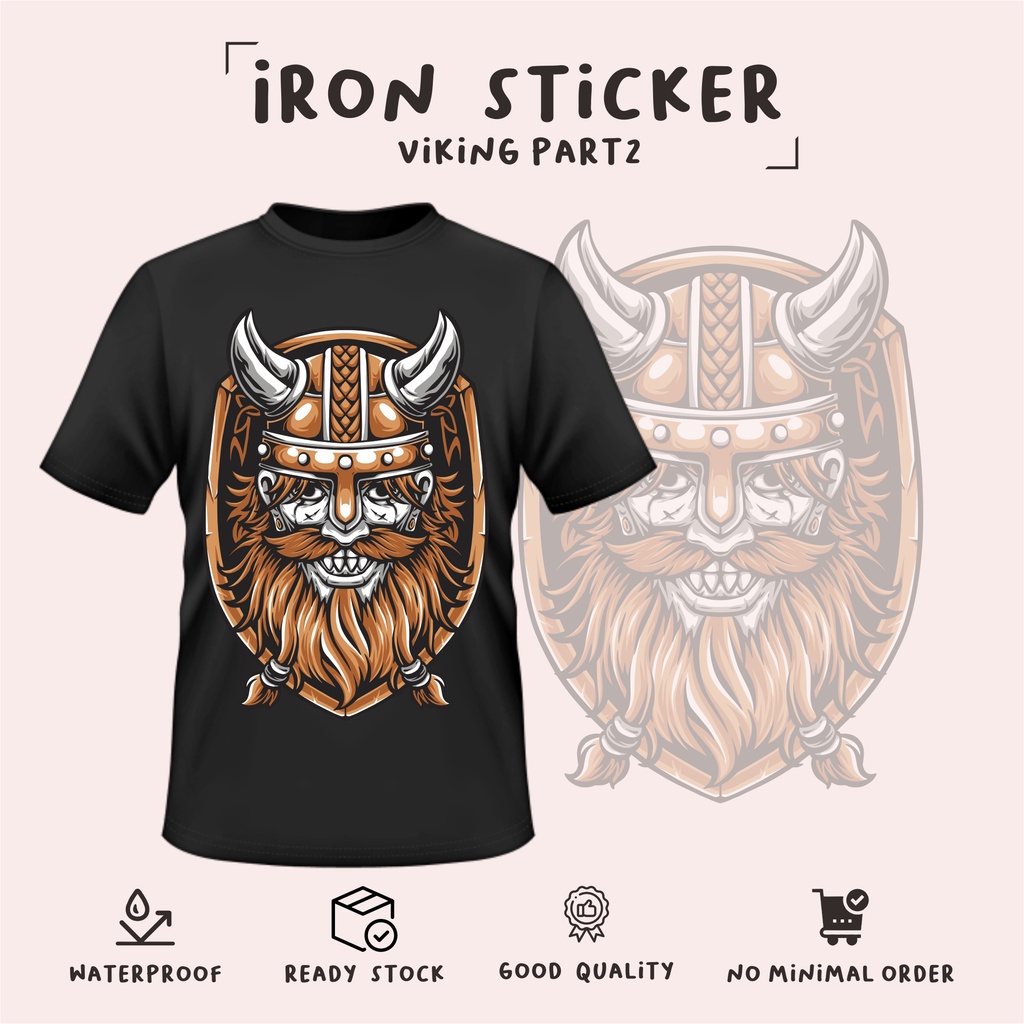 

murah cetak sablon setrika/stiker baju ukuran besar/murah/VIKING part 2/iron stiker murah