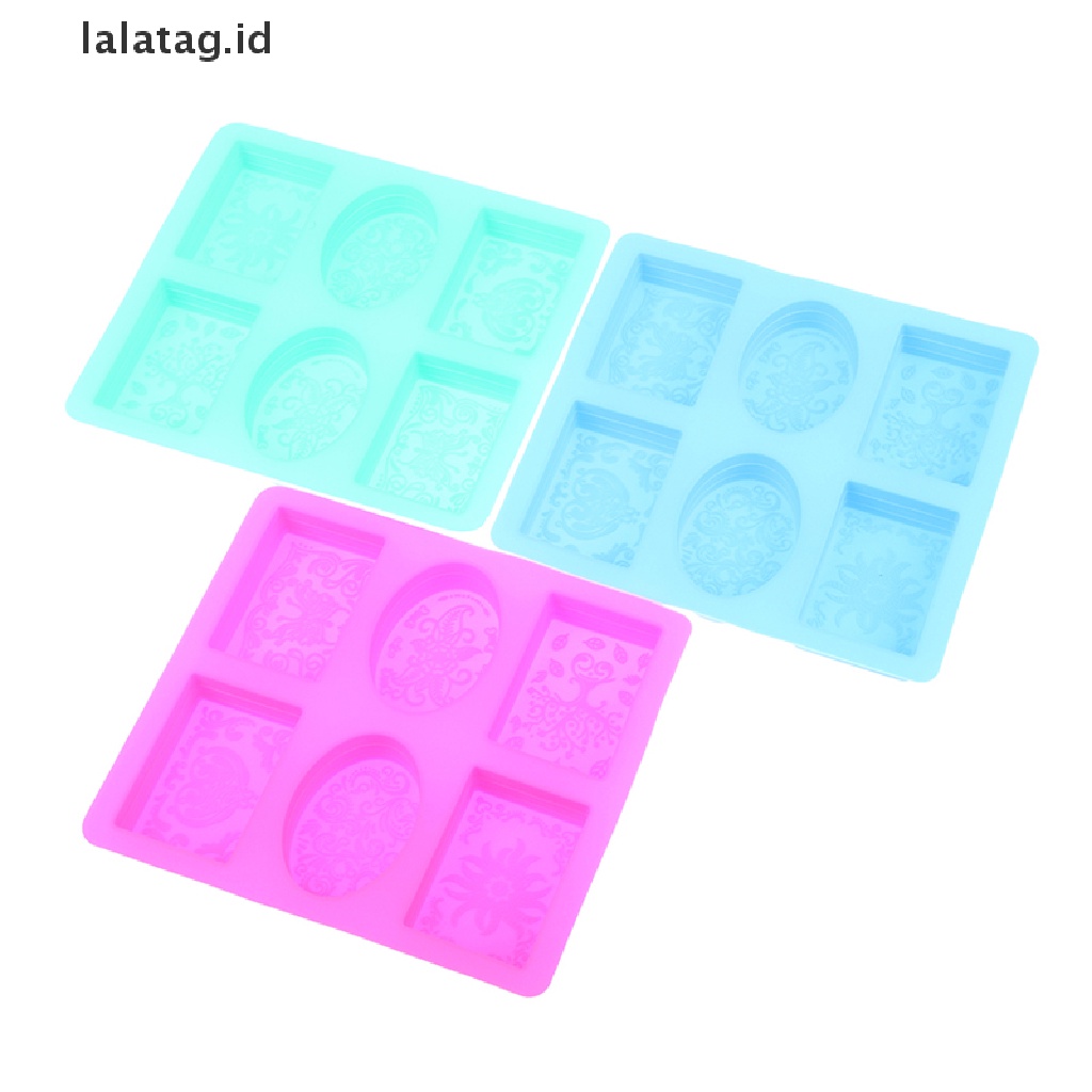 [lalatag] Cetakan Sabun Silikon Oval Persegi Panjang 6rongga Handmade Soap Making Craft DIY Mold [ID]