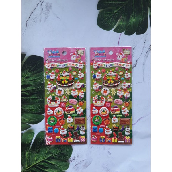 

Sticker WSQA Exclusive Stiker Timbul Premium Natal Merry Christmas